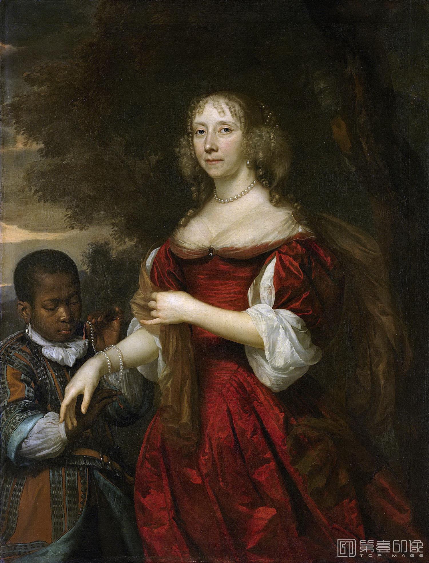 油画-荷兰阿姆斯特丹国家美术馆-Mijtens Johannes Margaretha van Raephorst (gest 1690). Echtgenote van Cornelis Tromp 1668-1047
